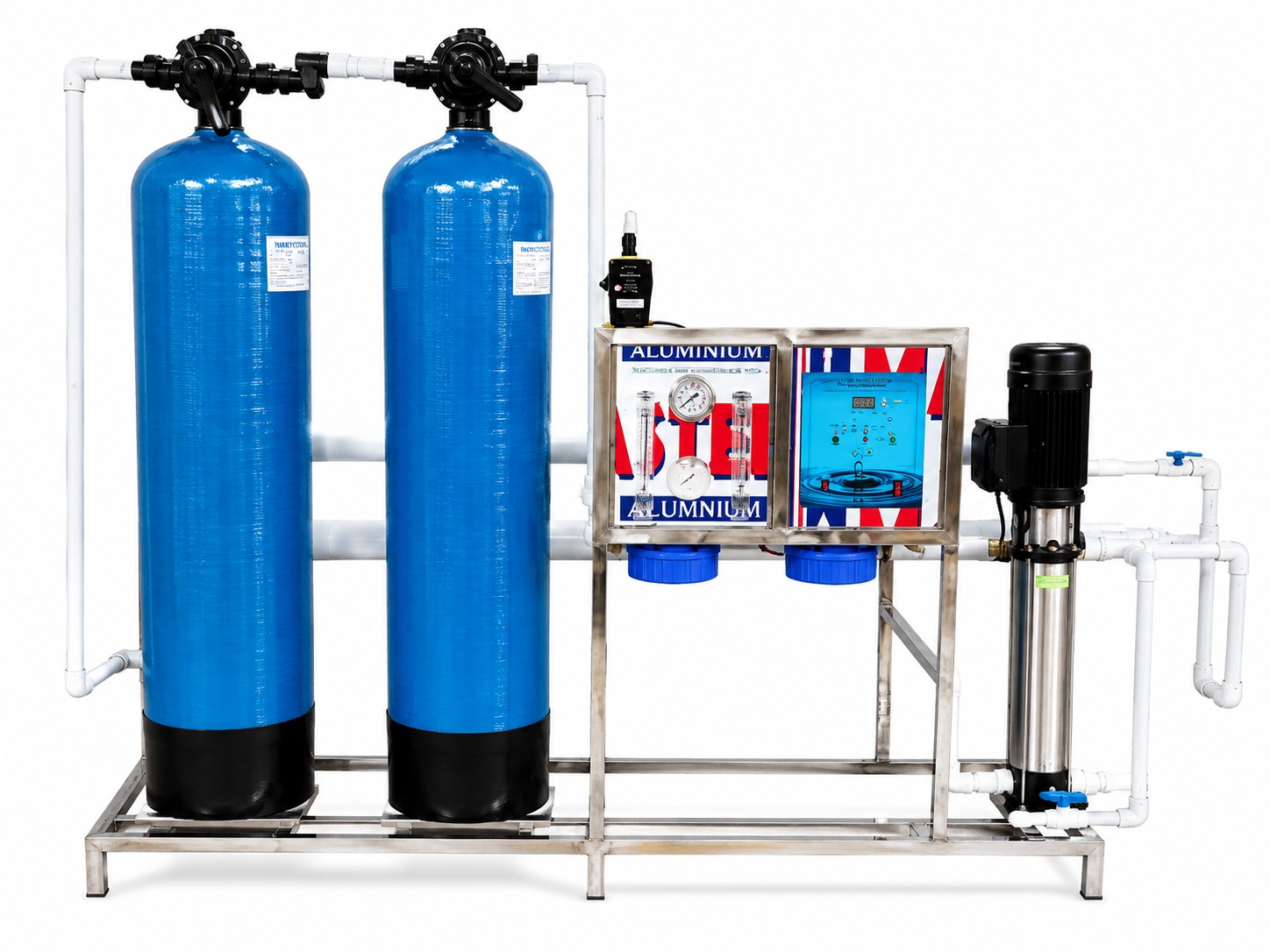 RO plant with control panel